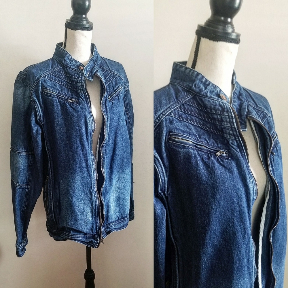80s Inspired Denim Jacket || Dark Blue ||| XXXL
